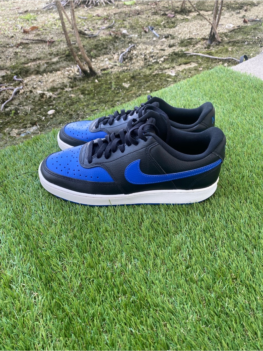 Nike Men’s Low-Top Sneakers in Black and Blue